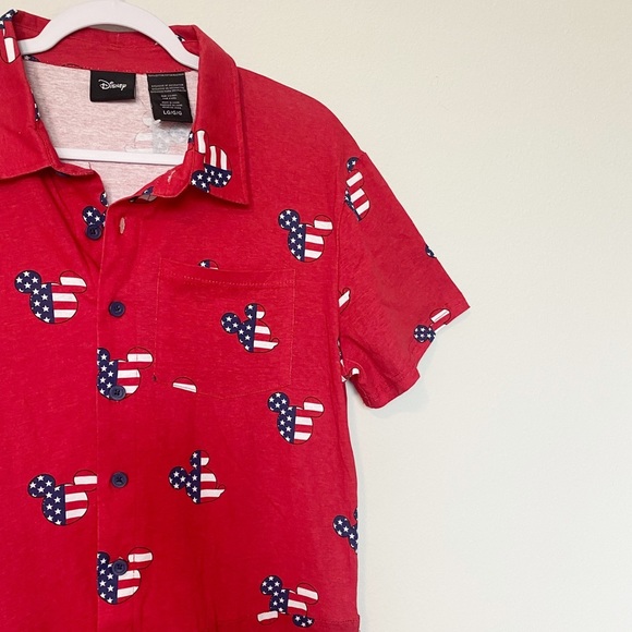 Disney Mickey Mouse Unisex Romper Shorts American Flag Patriotic Red/Blue Large - Picture 4 of 10